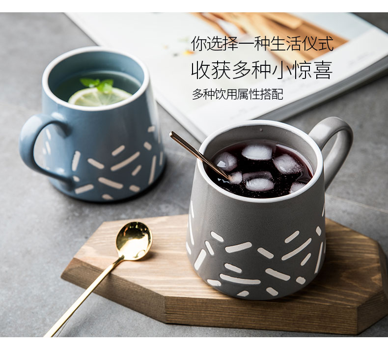 Creative household contracted ceramic cup keller picking cups of coffee cup cup oatmeal for breakfast milk cup