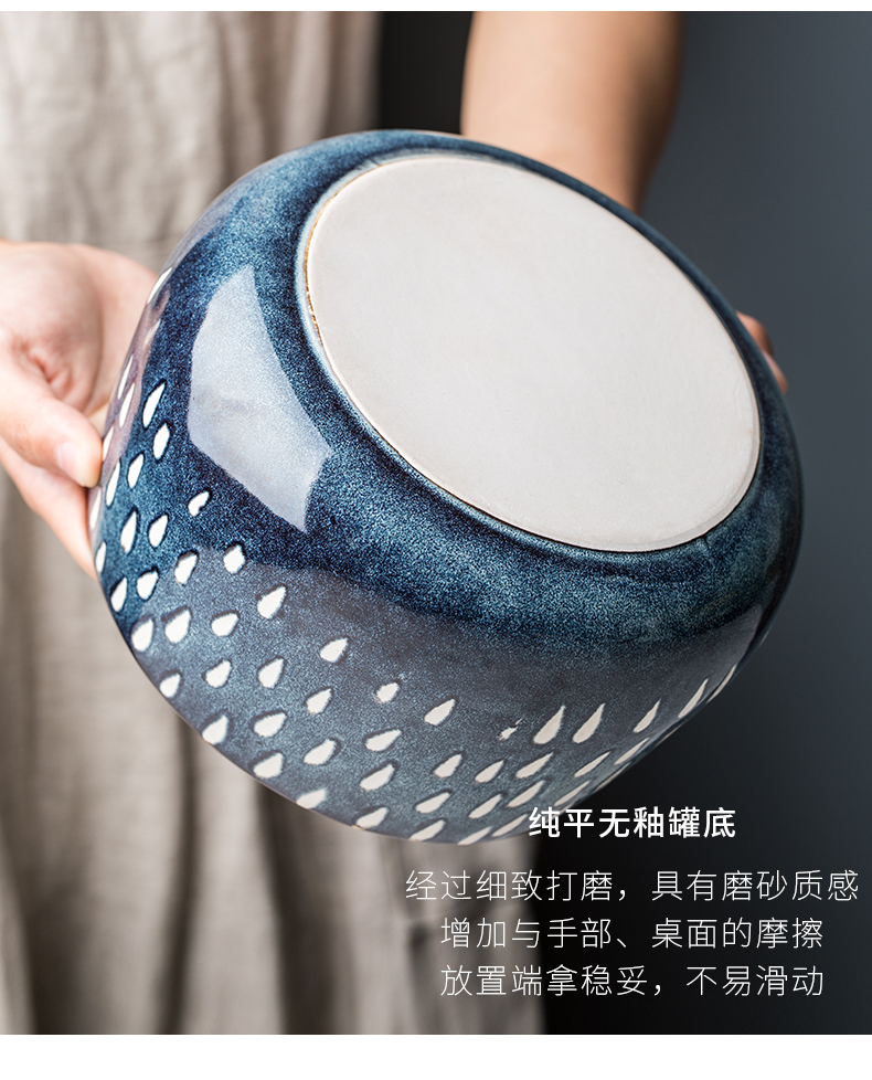 This porcelain household ceramics receive large soup bowl sitting room tea table storage tank is muti_function large nut bowl snack bowls