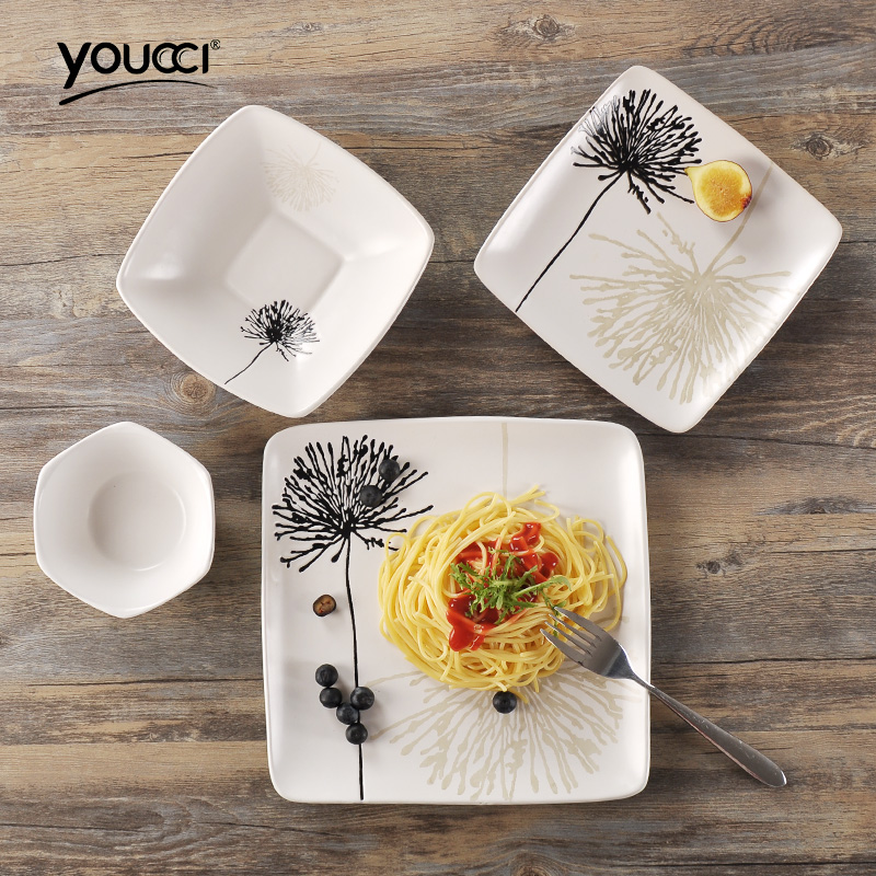 Youcci porcelain Japanese and wind leisurely hand - made ceramic tableware home dishes dishes combination characteristic dish bowl