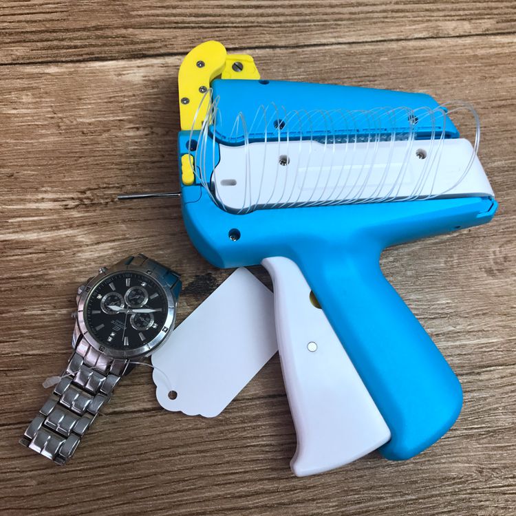 进口吊牌枪 服装吊牌枪枪打子母扣枪 自动套环枪 打标枪 代替手穿详情图9