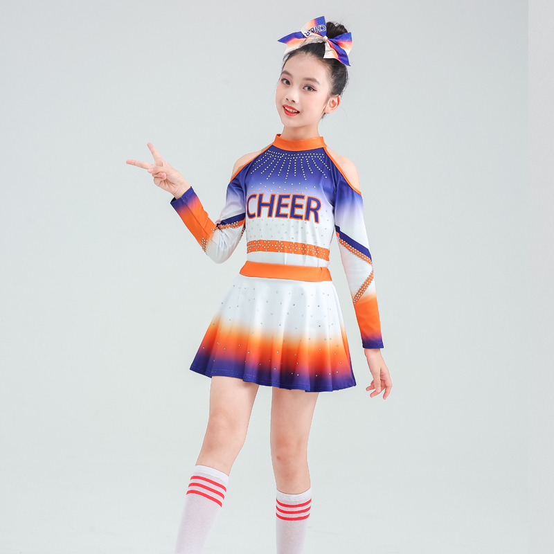 Custom cheerleading competition costumes primary school students group dance costumes cheerleading performance costumes adult performance costumes