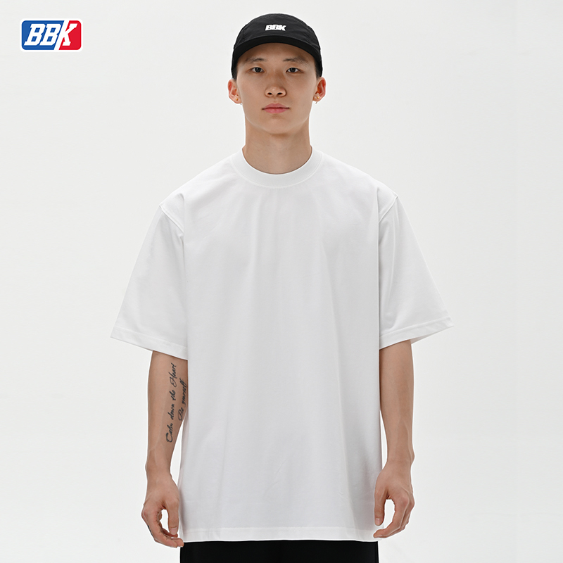 Bbk 230g Cool Feeling Solona Solid Color T-Shirt Bboy Loose Plain Small Neckline Base Layer Short Sleeve Street Dance Skateboard Bbk 230g Cool Feeling Solona Solid Color T-Shirt Bboy Loose Plain Small Neckline Base Layer Short Sleeve Street Dance Skateboard