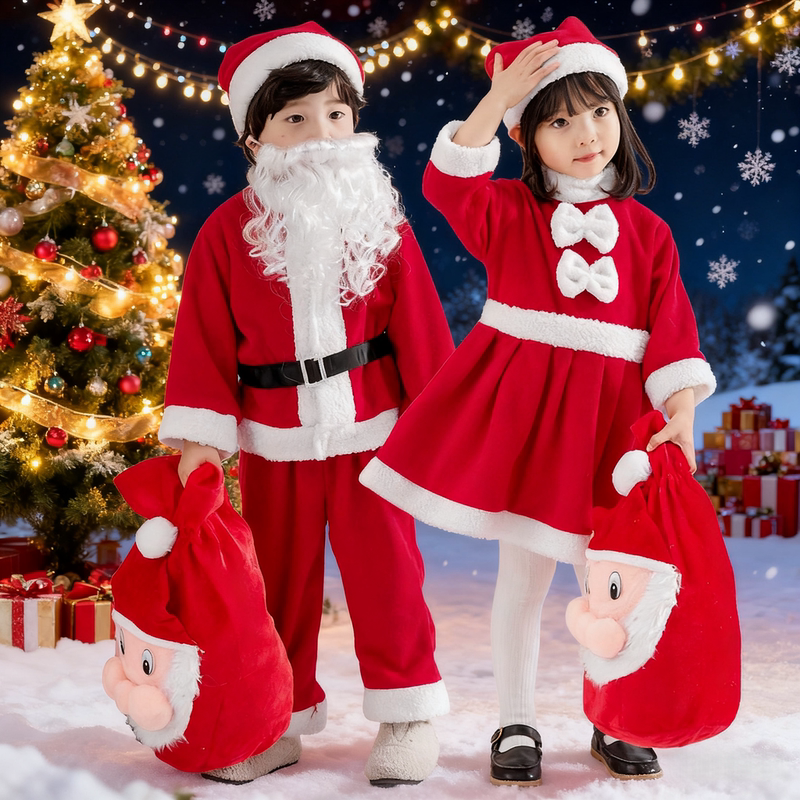 Christmas Kidsren's Clothing for Boys and Girls Cosplay Santa Claus Costumes Kindergarten Performance Costumes Christmas Kidsren's Clothing for Boys and Girls Cosplay Santa Claus Costumes Kindergarten Performance Costumes