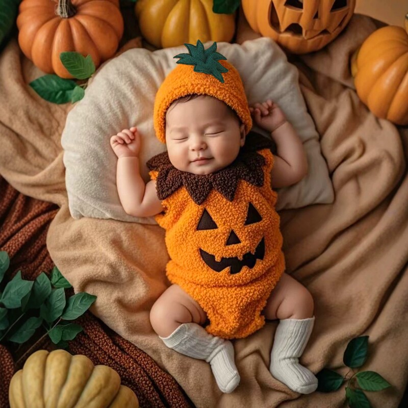 Halloween Kidsren's Costumes Baby Pumpkin Clothes Baby Party Cos Jumpsuit Cute Character Dress up Boy Halloween Kidsren's Costumes Baby Pumpkin Clothes Baby Party Cos Jumpsuit Cute Character Dress up Boy