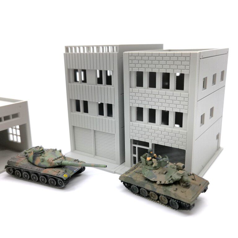 1 72 tank scene repair workshop World War II architectural plastic building model can be equipped with 72 soldiers assembled