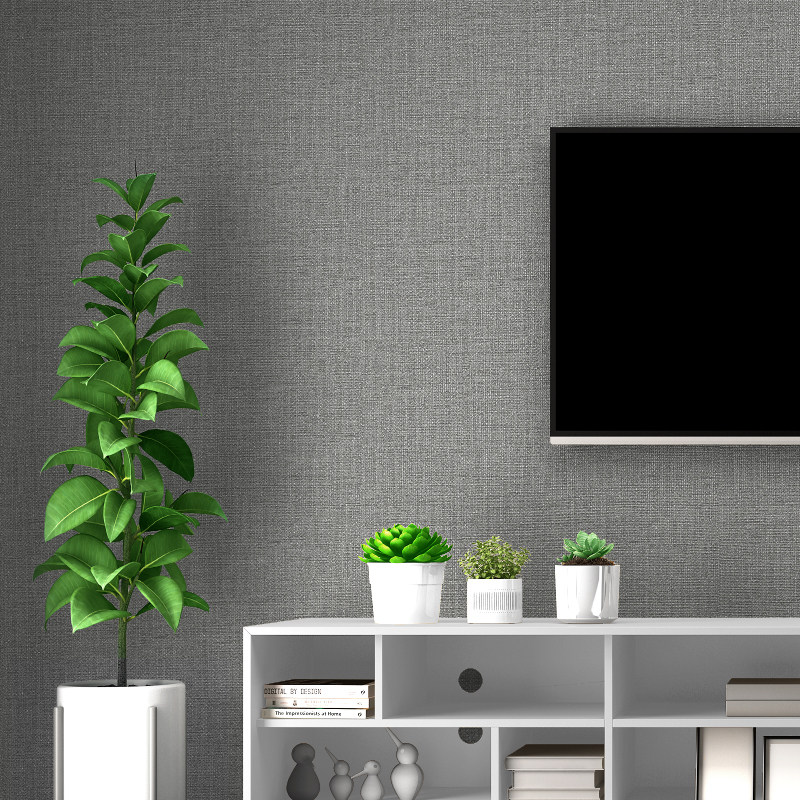 Wallpaper self-adhesive white pure color minimalist waterproof demolition bedroom wallpaper self-adhesive home background wall thickened new product