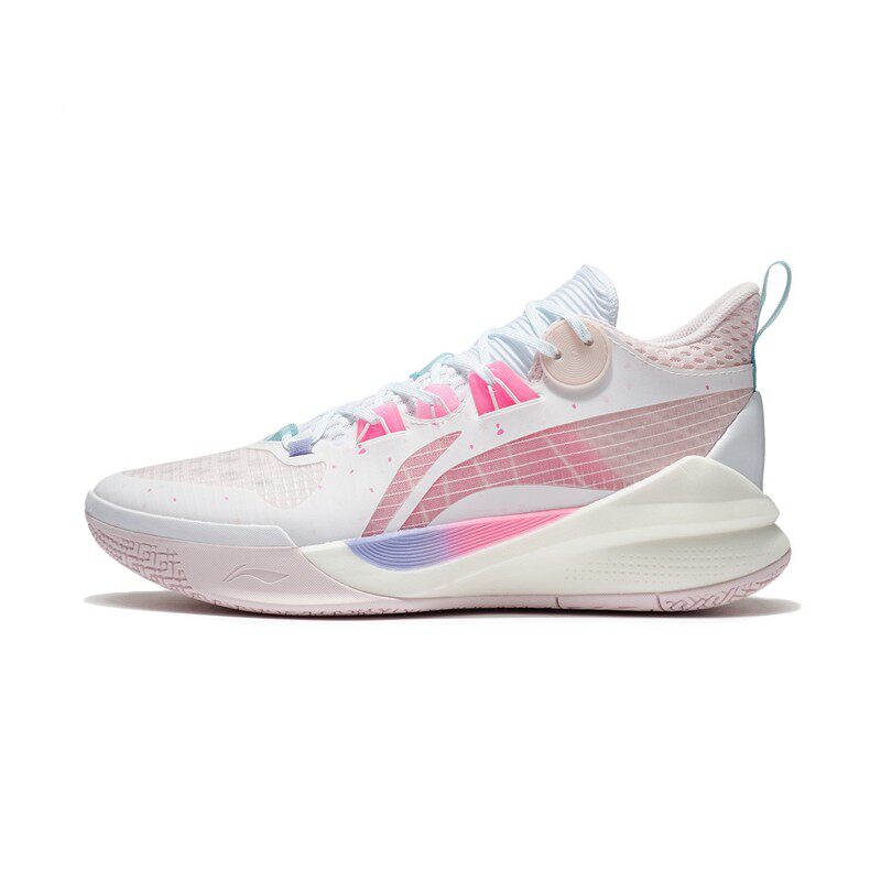 Li Ning Sonic 10 Cherry Blossom Ice Cream Summer Low Top Professional Basketball Shoes Male ABPS015 023 ABAS069