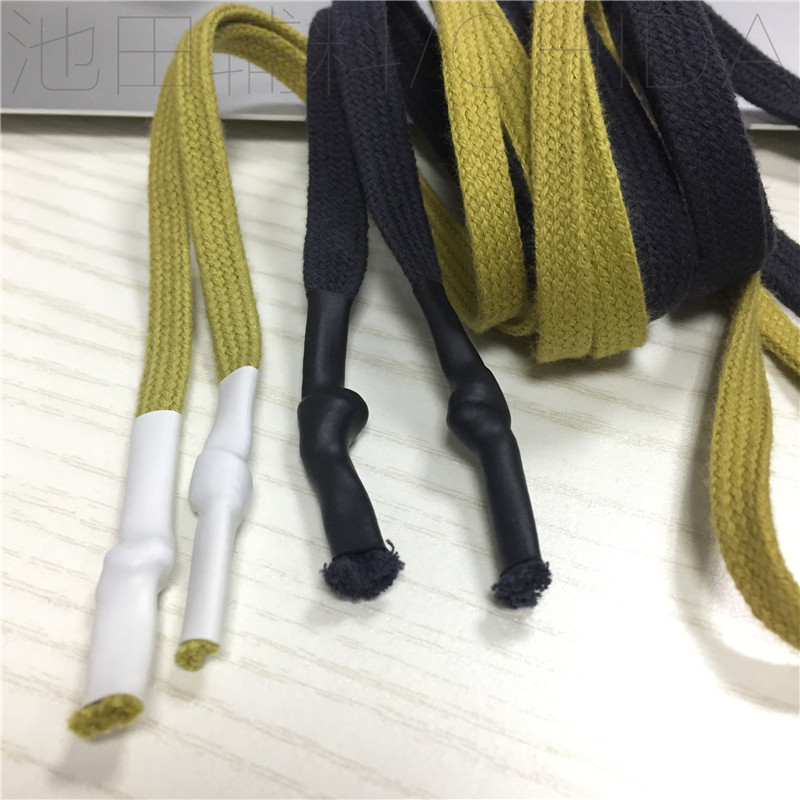 Tide insFOG high street trousers with length of 1 5m rope width 0 8~1cm warp waist rope flat cotton popular knit rubber head
