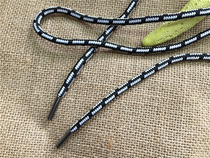 6mm thick polyester solid core black and white round rope clip flower round rope cap rope waist rope windbreaker coat rope DIY