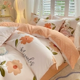 Демисезонный комплект, хлопковое одеяло, хлопковый пододеяльник, простыня, 4 предмета, 3 предмета