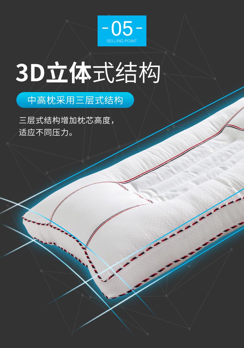 Cassia gối gối cặp chính hãng dành cho người lớn hộ gia đình đặt cổ gối cổ tử cung thấp đơn gối nằm cao su non