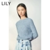 LILY2020 mùa xuân mới của phụ nữ đơn giản màu điểm chủ đề áo len cổ tròn len áo len 120100B8725 - Áo / áo thun