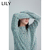 Simple Màu Dot Màu Loose vai LILY2019 Winter mới của phụ nữ tay vòng cổ áo len 11940B8743 