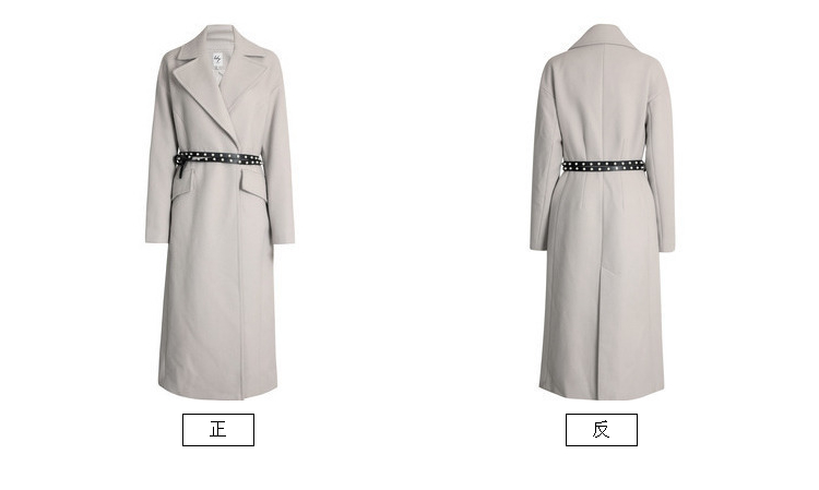103Lily Winter New Women Màu áo liền thân Thắt lưng Eo dài Dài Áo len dài đến đầu gối áo dạ măng tô nữ đẹp