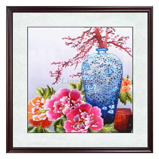 Su embroidery finished products, everything goes well, living room and restaurant decoration paintings, pure silk embroidery accessories, embroidery pieces, clothing, Hanfu fabrics