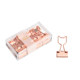 Creative office stationery high-end rose gold love swallowtail clip 12 pack information storage long tail clip cartoon