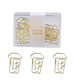 Factory direct sales of various metal paper clips, gold rose gold two-color optional creative white-collar office paper clips