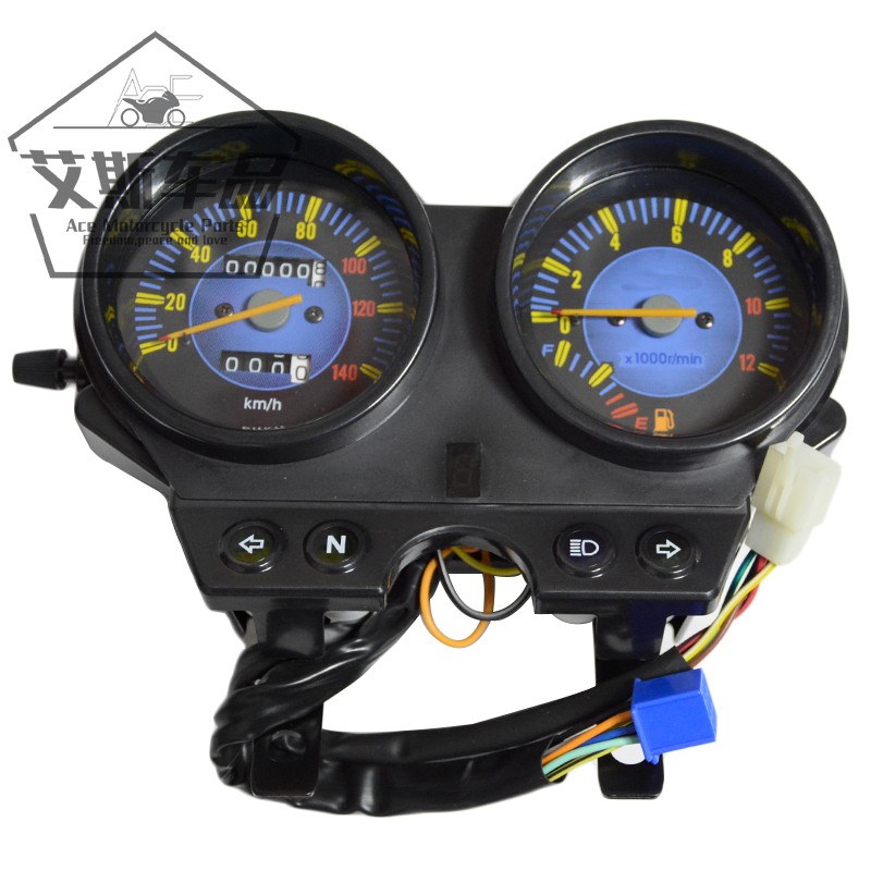 Suitable for Haojue locomotive National three silver Leopard HJ125-7F instrument assembly meter code table Speed oil sensor table