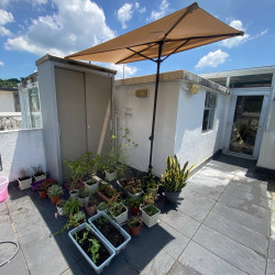 Outdoor Half Umbrella Wall-Side Balcony Sunshade Umbrella Side Rectangular Patio Umbrella Garden Terrace Sun Umbrella Flower Garden Umbrella