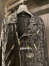 Кожаная куртка 皇冠给你代 chrome hearts 克罗心