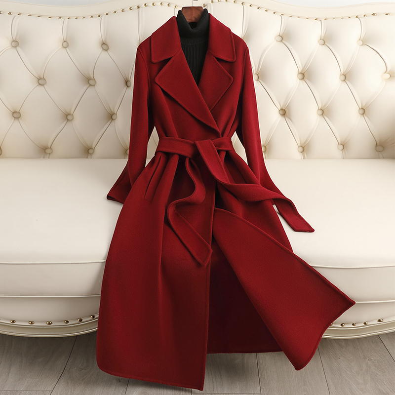 Double-Sided Cashmere Coat for Women, Mid-Length, 2026 Autumn and Winter New Fashion, Over-The-Knee High-End Woolen Coat for Women Double-Sided Cashmere Coat for Women, Mid-Length, 2026 Autumn and Winter New Fashion, Over-The-Knee High-End Woolen Coat for Women