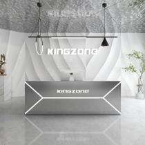 Simple modern technology sense stainless steel bar clothing shop barber shop personality cashier dance studio company front desk