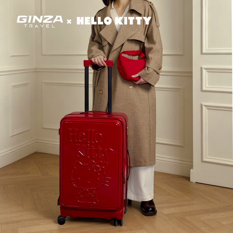 Ginza X Hello Kitty 2026 New Genuine Co-Branded Women's Front-Opening Expandable Large-Capacity Suitcase Ginza X Hello Kitty 2026 New Genuine Co-Branded Women's Front-Opening Expandable Large-Capacity Suitcase