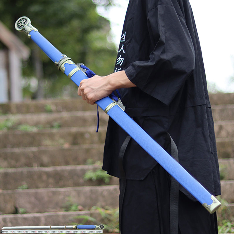 Longquan Tang Hengdao Spirit Cage Baiyuekui Patterned steel one-piece forged long sword weapon collection unsharpened