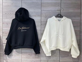 ສູນເສຍ! new balance/nb spring and autumn women's knitted running hooded cardigan zipper sweatshirt jacket
