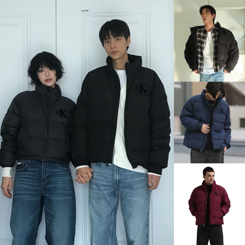 The Ck from Ck Underwear! Authentic Ck Jeans Korean Version 25 Winter Casual Stand-Up Collar Simple Thick Duck down Jacket