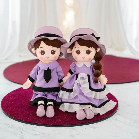 Ein Paar Bettpresspuppen für die Ehe, neue High-End-Hochzeitsplüschtiere, Schlafpuppen, Geschenke für Jungen und Mädchen