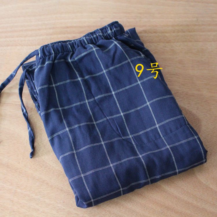 New đồ ngủ nam cotton mùa xuân và mùa thu gạc nhà phần dài mùa hè phần mỏng bông giản dị điều hòa không khí nhà lỏng quần jogger nam