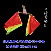 33 см сплошной древесина двойной головы 8 Колокол+красный и желтый шелк 35 см [один]