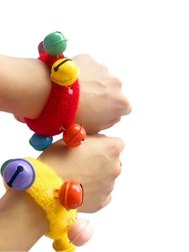 Резинка, детский семицветный браслет, колокольчик для раннего возраста для школьников