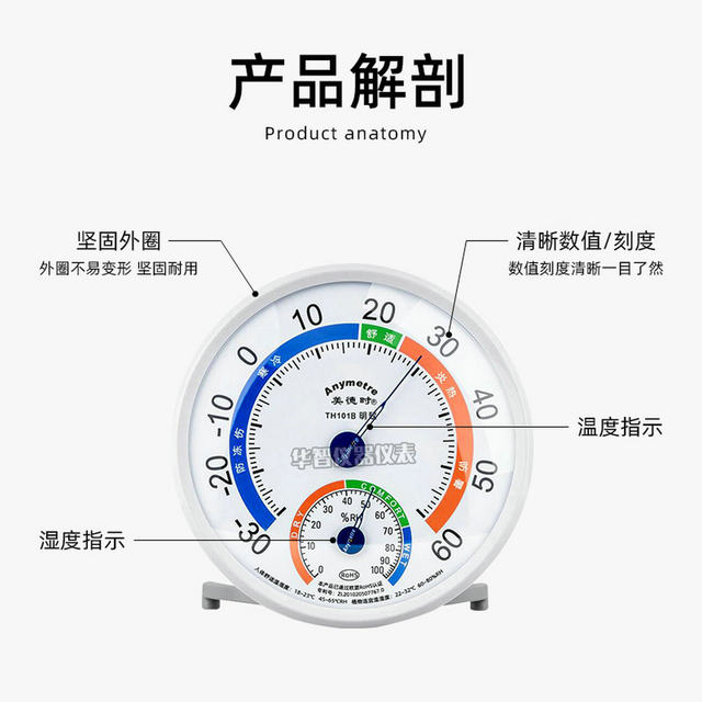 Medashi Th101B Thermometer Hygrometer Indoor and Outdoor Temperature and Humidity Meter Temperature and Humidity Meter
