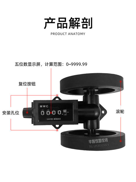 Japanese Rhine Meter Counter, Roller-Type Fabric Inspection Machine Mwc-3 10-5, Mechanical Length Meter Counter
