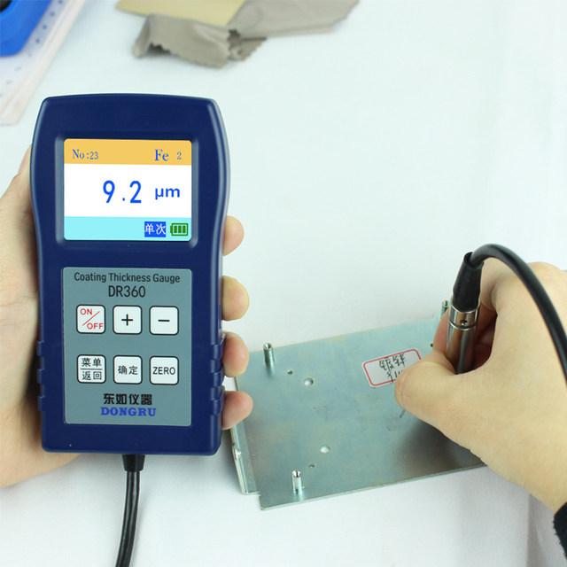 Dongru Dr360/380 High-Precision Digital Display Galvanized Chrome Coating Thickness Gauge Coating Thickness Measurement
