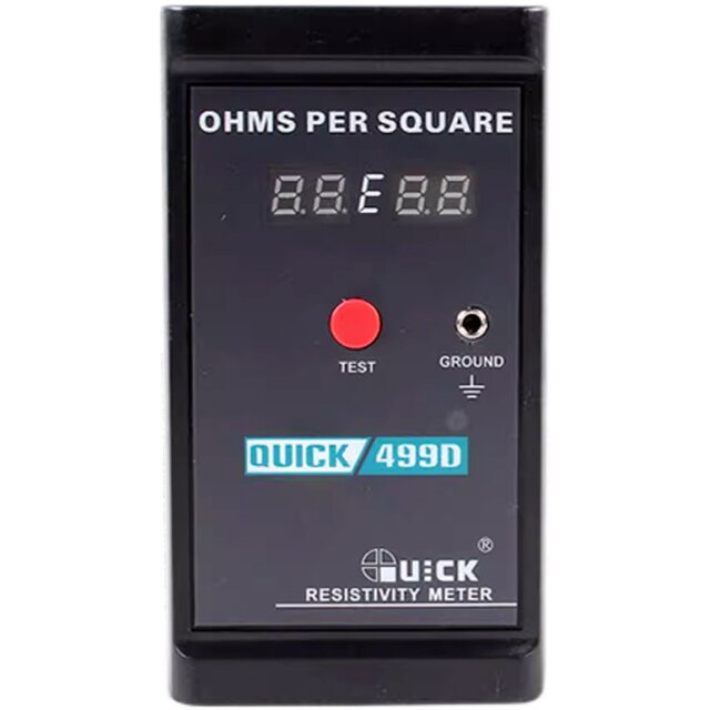 Quickke 449D Surface Resistance Tester Digital Plastic Film Carton Anti-Static Table Grounding Impedance Detector