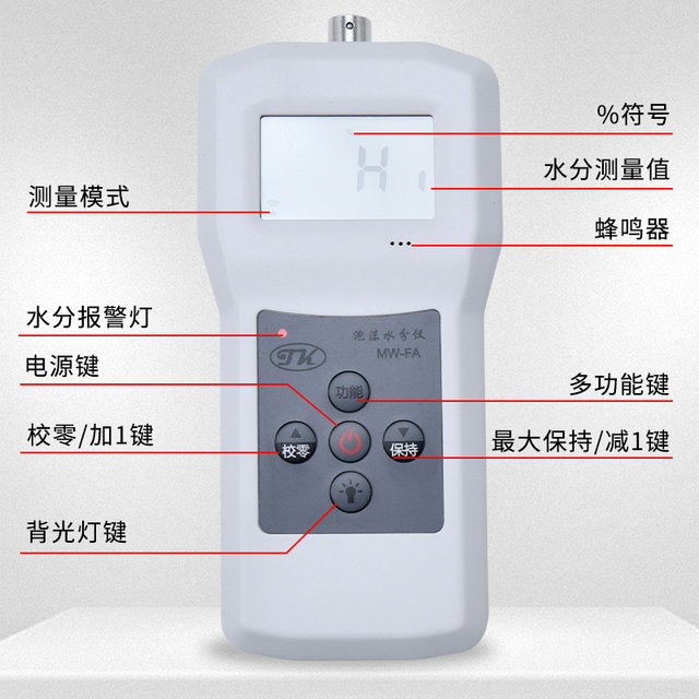 Tuoke Foam Sponge Moisture Content Tester Mw-Fa Foam Moisture Meter Moisture Measuring Instrument