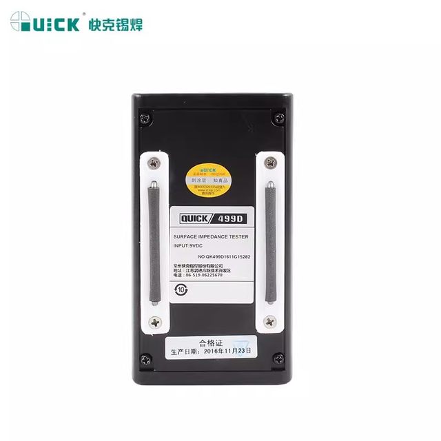 Quickke 449D Surface Resistance Tester Digital Plastic Film Carton Anti-Static Table Grounding Impedance Detector