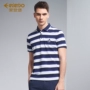 Edenbo Edenberg nam ngắn tay T-Shirt nam mùa hè mới sọc Polo áo sơ mi nam áo sơ mi đáy áo ao polo nam