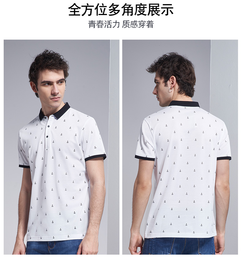 Edenbo / Edenburg nam mùa hè thời trang mới Áo sơ mi cộc tay ngắn Áo thun nam tự may ve áo Paul - Polo ao thun polo nam