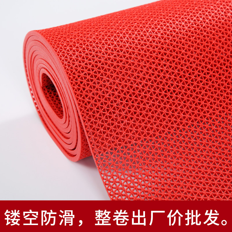 Anti-Slip Plastic PVC Waterproof Rug Large Area Pool Makeup Room Bathroom Kitchen Toilet Hollowed-out Ground Mat