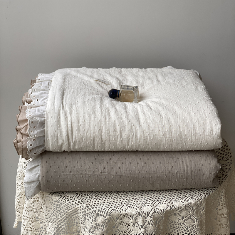 Korean Princess Style Cut Flower Cloud-Like Wrinkled Gauze Summer Quilt Is Skin-Friendly, Soft and Washable Double-Layer Gauze Thin Air-Conditioned Quilt Summer