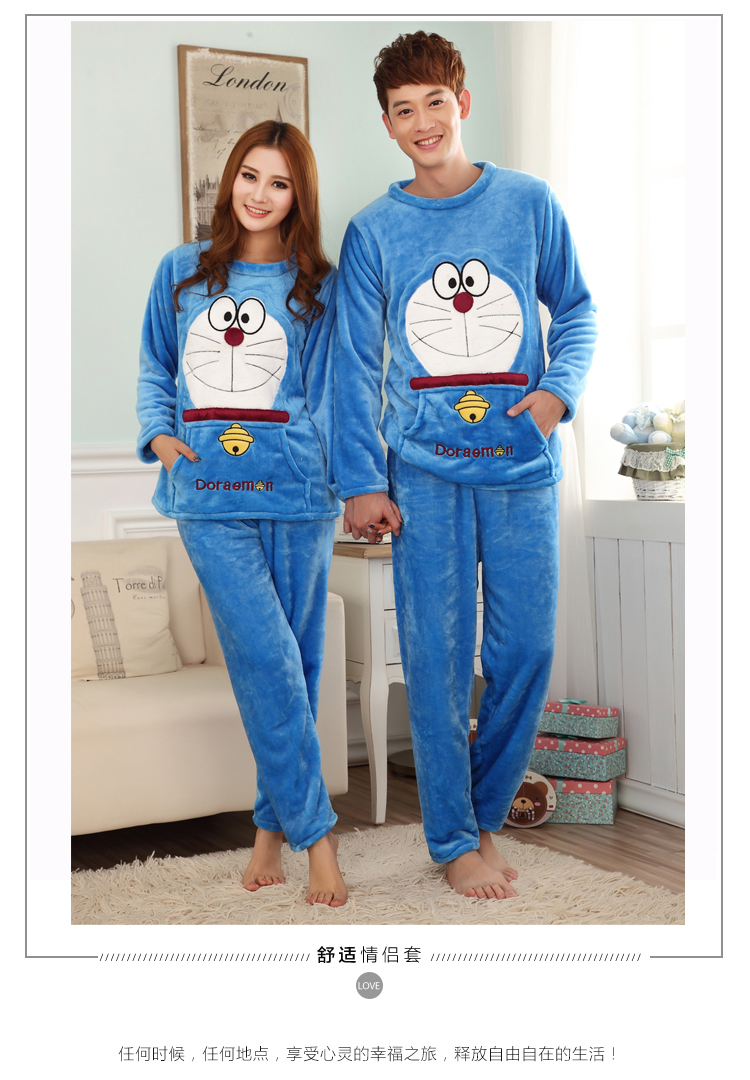 SpongeBob Mùa xuân và mùa thu Lông cừu san hô dày Tăng đàn ông và phụ nữ Flannel Trang chủ Mặc thường mặc đồ đôi bộ đồ khủng long