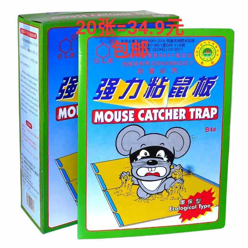 Dachau b4 powerful adhesive rat board 20 tender-mounted high-efficiency mouse applier with non-toxic and environmentally friendly mousetrap tool