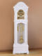 Floor Clock, Living Room Solid Wood Mechanical Clock, European Classical Time-Telling Table Clock, Chinese Style Luxurious and Elegant White Standing Clock