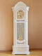 Floor Clock, Living Room Solid Wood Mechanical Clock, European Classical Time-Telling Table Clock, Chinese Style Luxurious and Elegant White Standing Clock