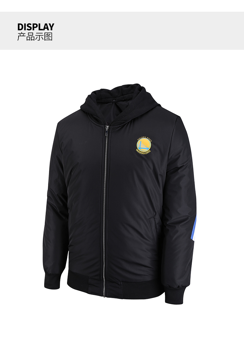 NBA Warriors Team nối xu hướng áo khoác độn thể thao - Quần áo độn bông thể thao áo phao dáng dài hàn quốc