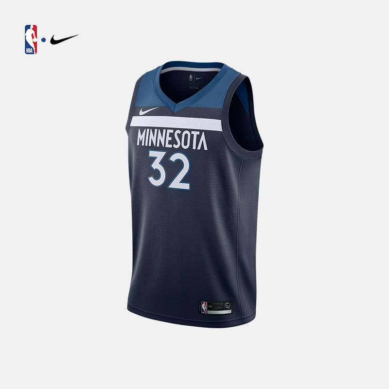 Nba Nike 森林狼隊卡爾唐斯男子籃球球衣運動球服864491 420